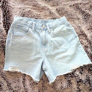 Old Navy girls high rise denim shorts light wash